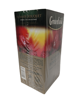 Чай Greenfield Summer Bouquet (Летний букет) фруктовый с малиной и шиповником, пакетированный 25шт