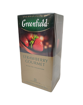 Чай Greenfield Strawberry Gourmet (Клубничный гурман) черный, пакетированный 25шт