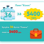 Пакет "Бізнес" 36 пляшок "Розена"