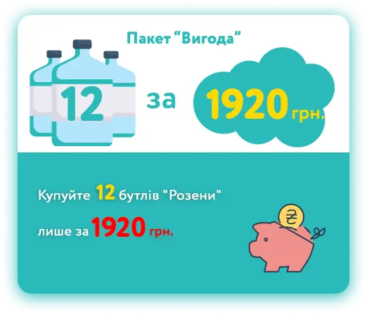 Пакет “Вигода” 12 пляшок “Розена”