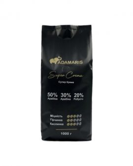 Кава в зернах Adamaris Super Crema 1 кг