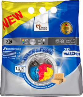 Стиральный порошок Wash&Free Универсальный, 1.5 кг