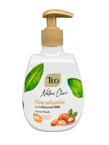 Рідке мило для рук Teo Nature Elixir Макадамія та мигдальне молоко, 300 мл