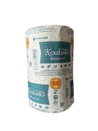 Бумажное полотенце однослойное «Кохавинка», 80м