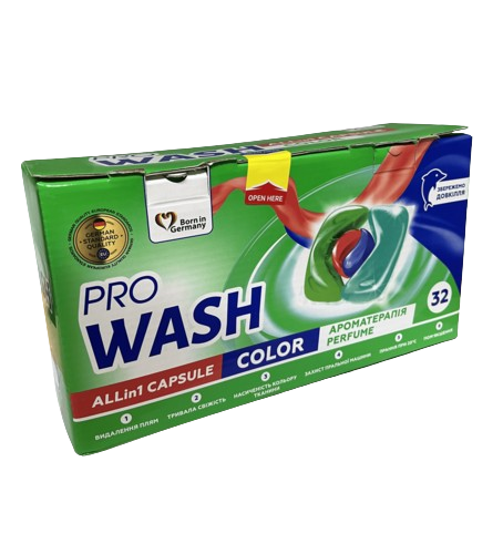 Капсулы для стирки ProWash Color, 32шт/уп