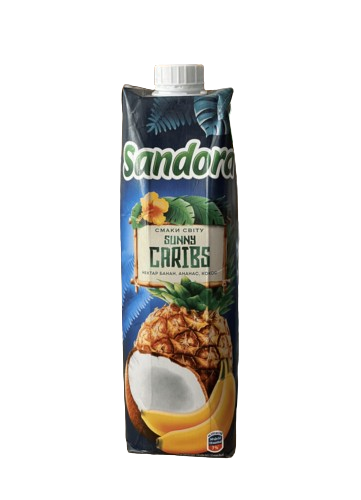 Нектар Sandora «Sunny Caribs» бананово-ананасово-кокосовый, 0,95л