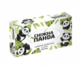Салфетки бумажные двухслойные «Снежная панда», в коробке