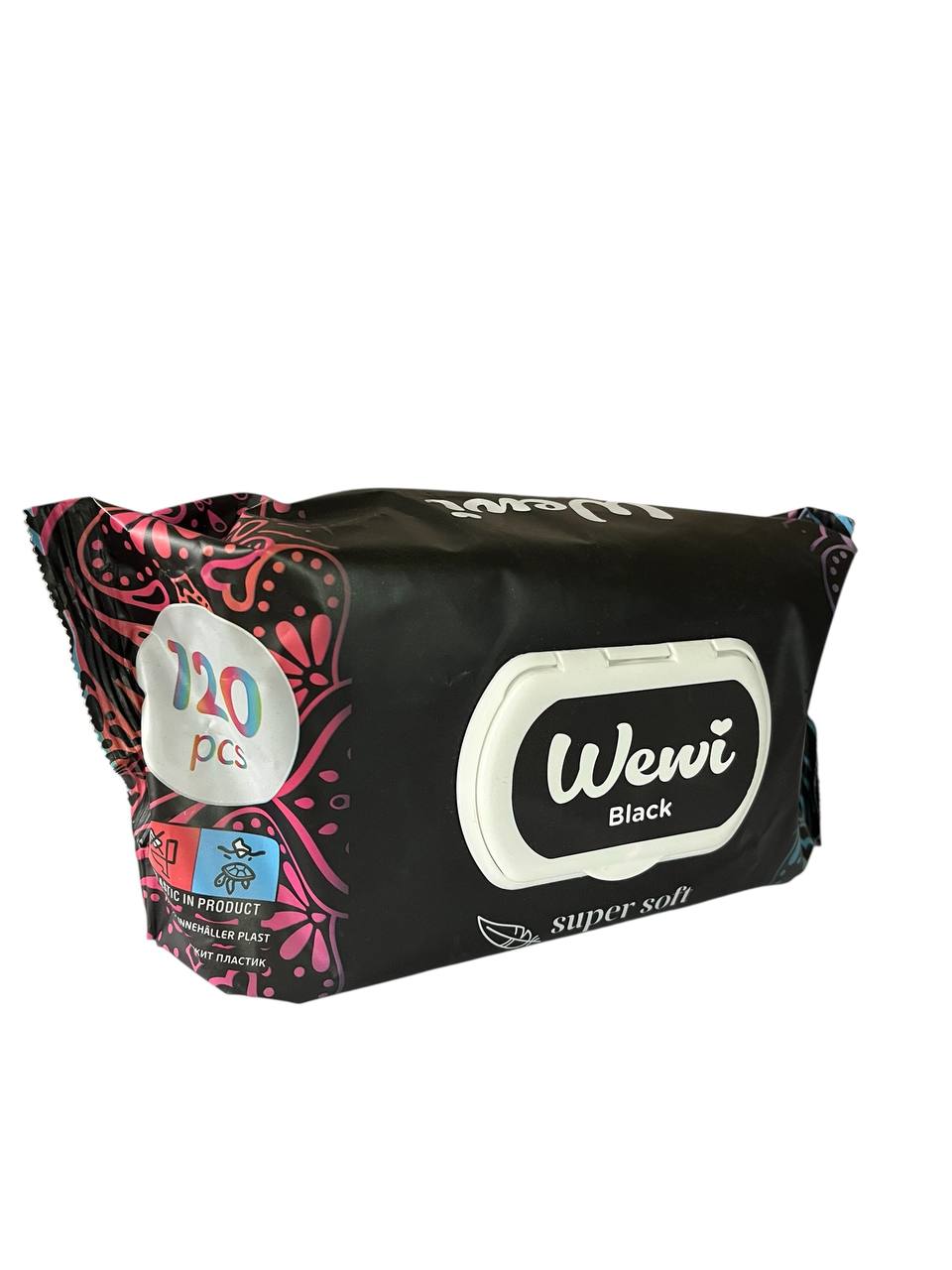 Салфетки влажные WEWI 120шт с клапаном