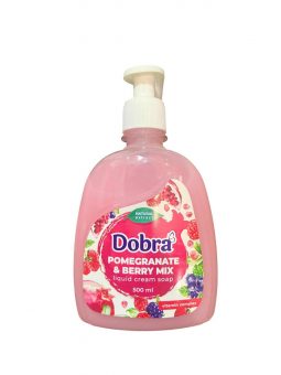 Рідке туалетне крем-мило з дозатором Dobra Гранат та ягідний мікс 500 мл