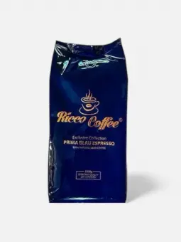 Кава в зернах Ricco Coffee Prima Blau Espresso 1000г, 10/90 свіже обсмажування
