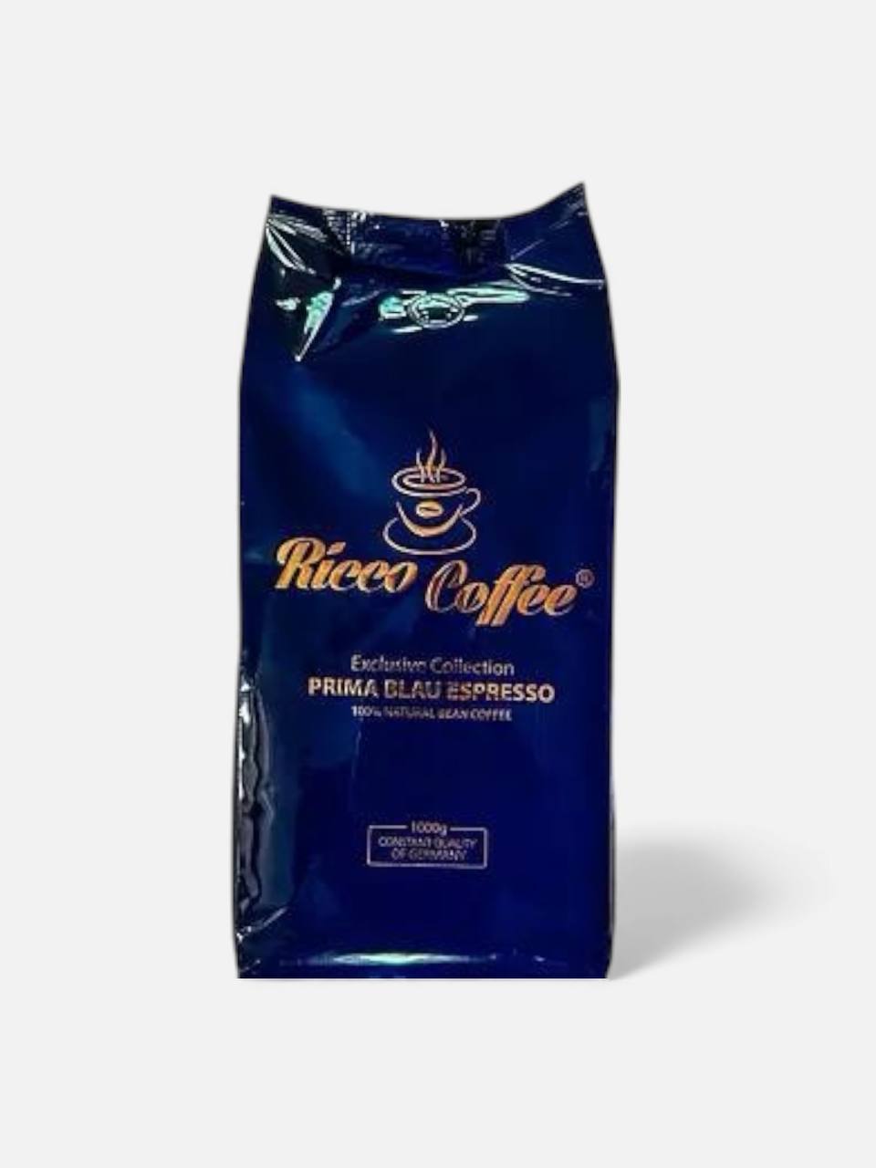 Кава в зернах Ricco Coffee Prima Blau Espresso 1000г, 10/90 свіже обсмажування