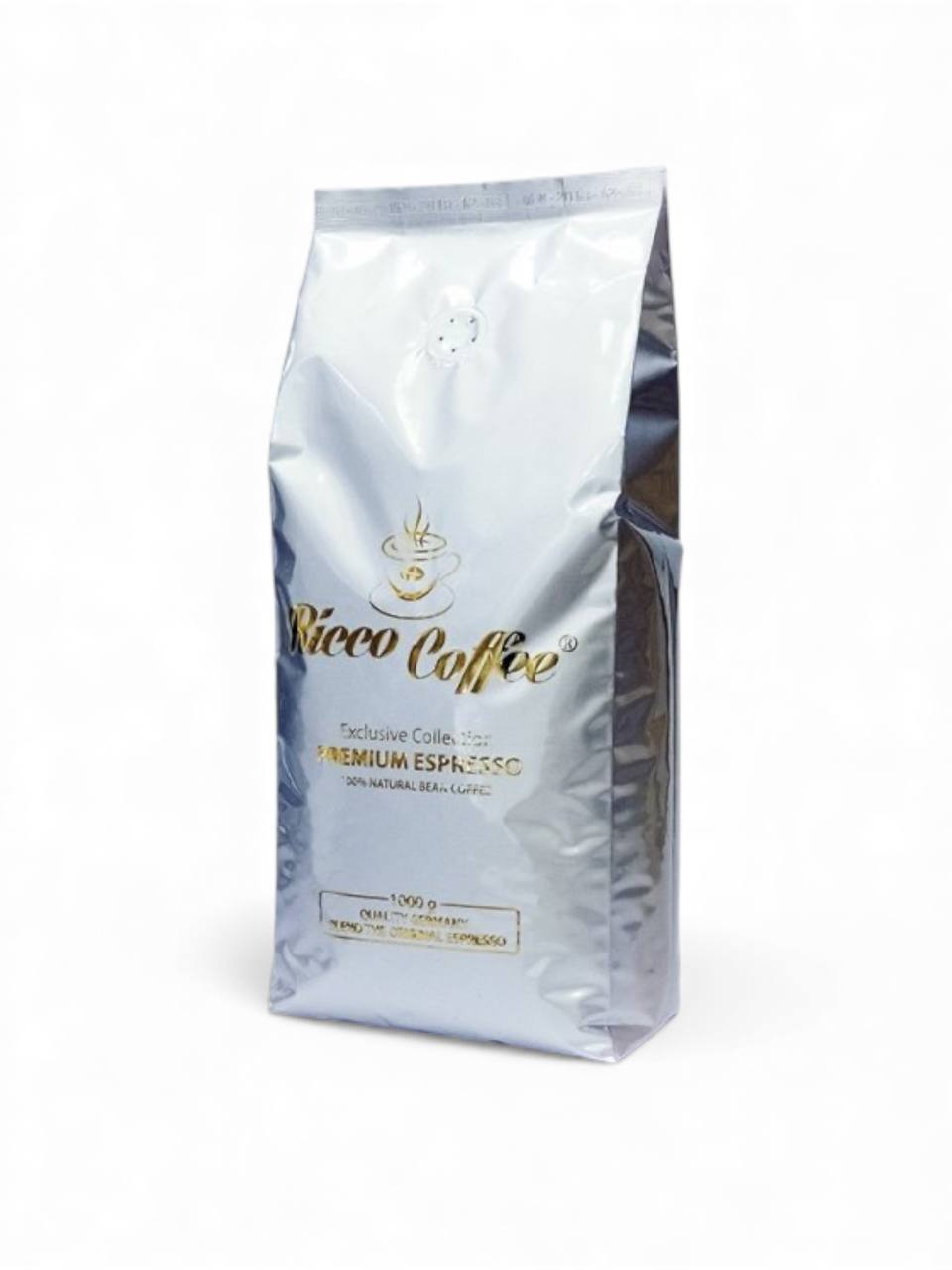 Кава в зернах Ricco Coffee Espresso Premium 1кг срібло