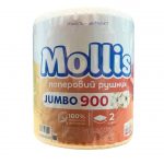 Рушник паперовий Mollis 2-шаровий 900 відривів