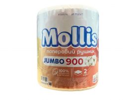Рушник паперовий Mollis 2-шаровий 900 відривів