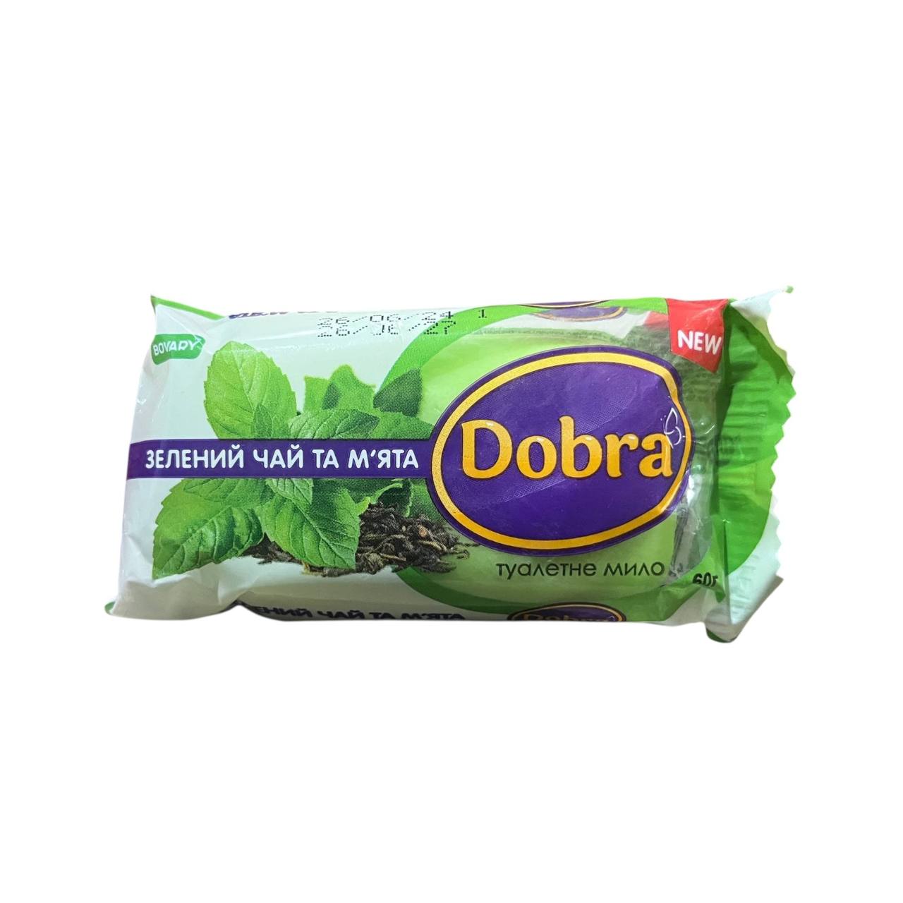 Мило тверде косметичне Dobra Зелений чай і м’ята 60г