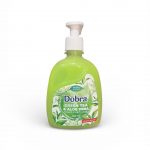 Рідке крем-мило Dobra 500мл з дозатором Зелений чай та Алоє