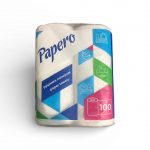 Паперові рушники Papero Джамбо, білі, 2-шарові, 100 відривів, 2 рулони