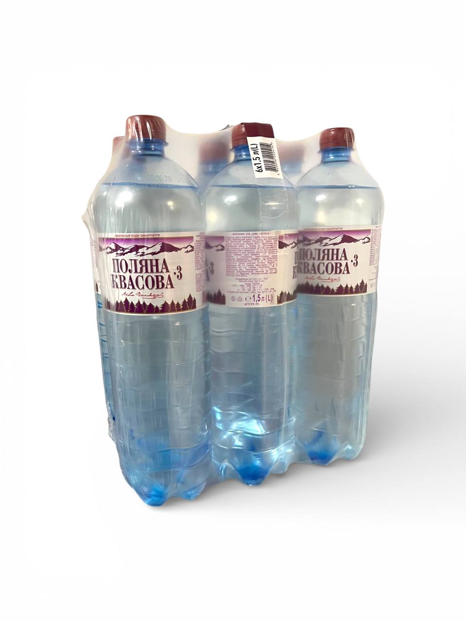 Вода минеральная Поляна Квасова-3 газированная 1,5л (6шт/уп)