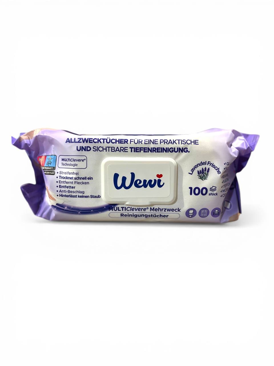 Вологі серветки для прибирання Wewi Свіжість лаванди 100шт