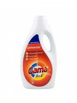 Гель для стирки 3 в 1 Gama Universal, 50 циклов стирки, 2.25 л