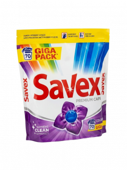 Капсулы для стирки Savex Premium Caps Color Giga Pack, шт