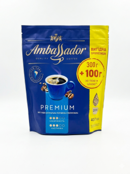 Кава розчинна Ambassador Premium 300+100 г Амбасадор 400 г