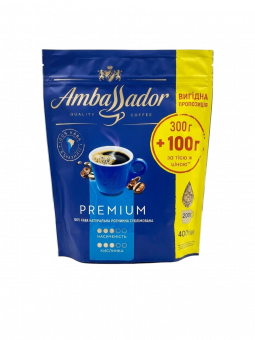 Кофе растворимый Ambassador Premium 300+100 г Амбассадор 400 г