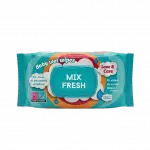 Серветки вологі MIX FRESH, антибактеріальні, клапан, 120 шт